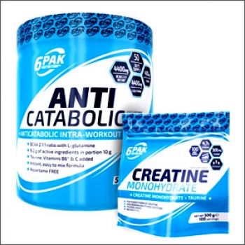 6Pak Nutrition Anti Catabolic Pak 500g + 6Pak Nutrition Creatine Monohydrate 500g