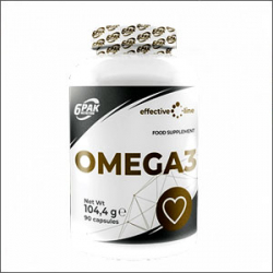 6Pak Nutrition Effective Line Omega3  90 Kapseln