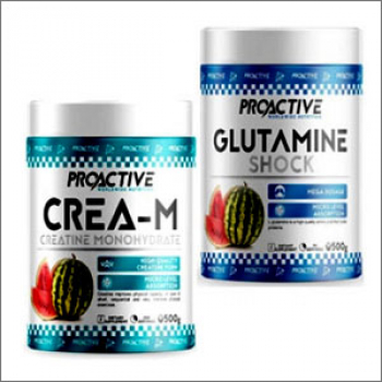 ProActive Crea-M Creatine Monohydrate 500g + ProActive Glutamine Shock 500g