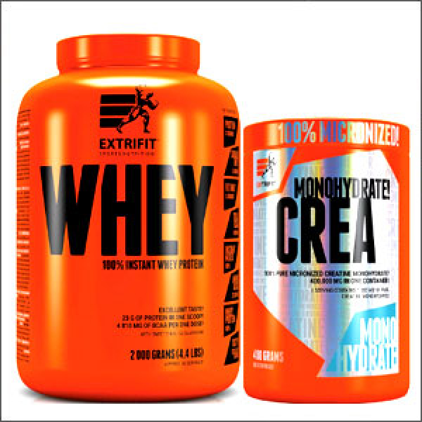 Extrifit 100% Instant Whey Protein 2000g + Gratis Extrifit Monohydrate Crea 400g