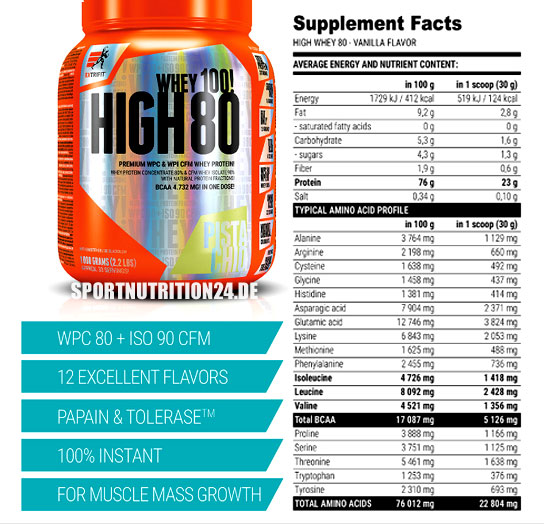 extrifit whey high80 facts