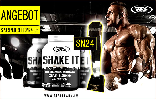 real pharm shake it protein günstig bestellen bei Sportnutrition24 - Sportnahrung für Bodybuilder