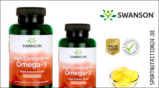 Swanson Omega 3 High Concentrate 120 Softgels kaufen