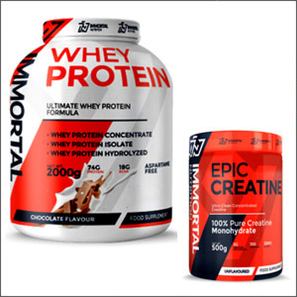 Immortal Nutrition Ultimate Whey Protein Formula 2000g + Immortal Nutrition Epic Creatine 500g