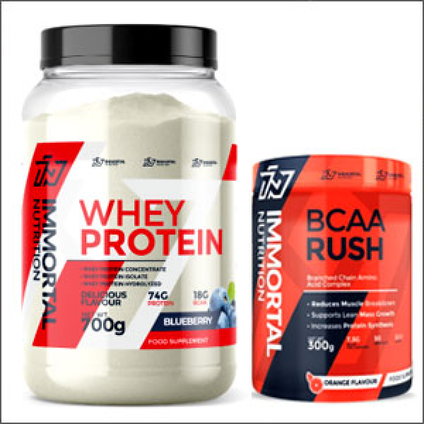 Immortal Nutrition Whey Protein 700g + Immortal Nutrition BCAA Rush 300g