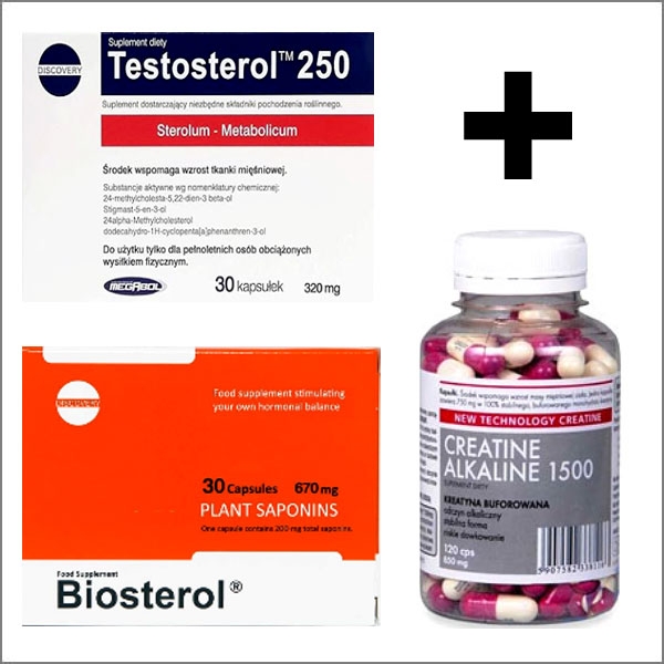 Megabol Testosterol 250 - 30 Kapseln + Megabol Biosterol® 36 Kapseln + Megabol Creatine Alkaline 1500 - 120 Kapseln