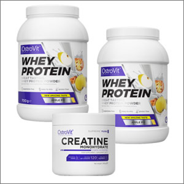 Ostrovit 2 x Whey Protein 700g + Gratis Ostrovit Supreme Pure Creatine Monohydrate 300g