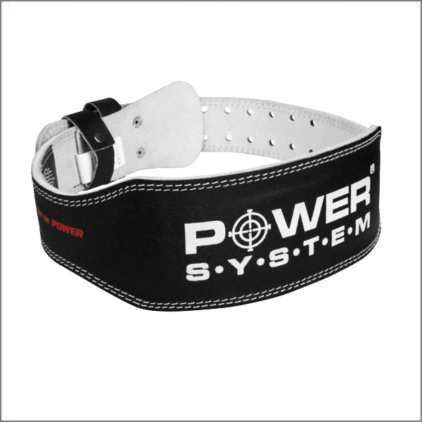 Power System Leather Weightlifting Belt Power Basic - Black